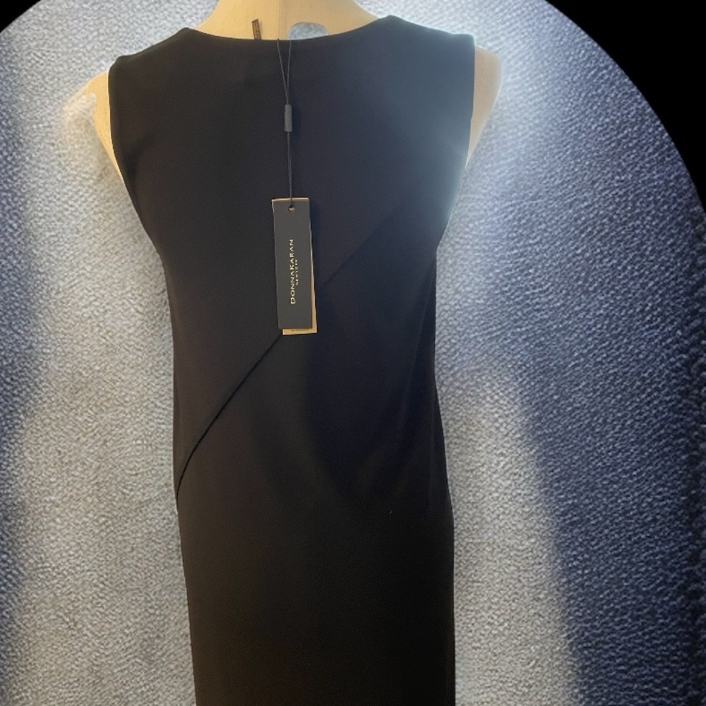 SOLD💖 Donna Karan Long Black Knit Sheath with
V-Neck and Side Slit NWT - Picture 12 of 16